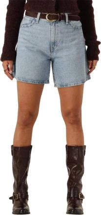 Levi's Korte Broeken, Dames, Blauw, W28, Katoen, High Baggy Short Far and Wide