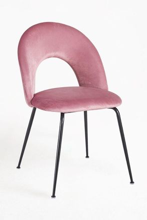 Regalos Miguel Sillas Comedor - Silla Dawa Black Terciopelo - Rosa