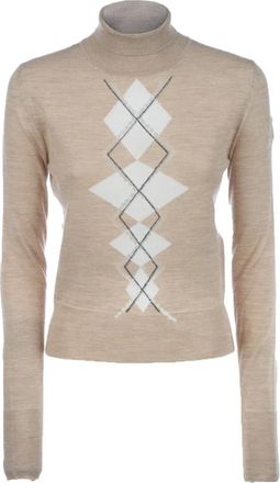 Ermanno Scervino Truien & Vesten, Dames, Beige, M, Wol, Stijlvolle Gebreide Kleding