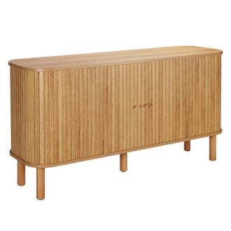Oviala Aparador escandinavo rectangular de 2 puertas L140 cm madera clara