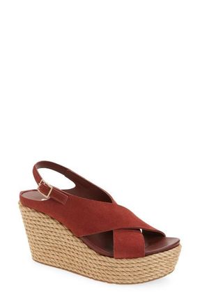 Pedro Garcia Donvina Platform Wedge Slingback Sandal in Henna Castoro at Nordstrom, Size 8.5Us