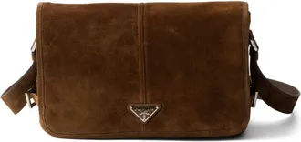 Prada suede shoulder bag - men - Calf Suede - OS - Brown