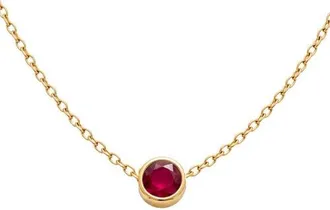 Argento Vivo Birthstone Pendant Necklace in Gold/july at Nordstrom