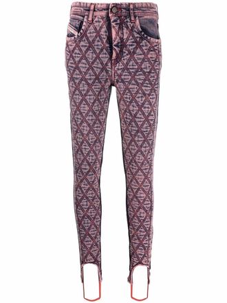 Diesel super-skinny quilted jeans - women - Cotton/Cotton/Polyester/Spandex/Elastane - 28/32 - Pink