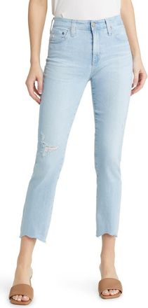 AG - Adriano Goldschmied Mari Scallop Raw Hem Ankle Slim Jeans in 21 Years Daylight at Nordstrom Rack, Size 23