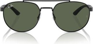 Ray-Ban 56mm Polarized Irregular Sunglasses in Black at Nordstrom Rack
