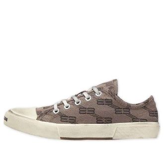 Balenciaga (WMNS) Balenciaga Paris Low Top Sneakers Tan BB Monogram Cotton and White Rubber 688757W3RQ22298