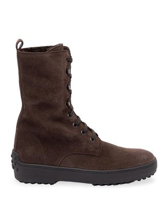 Tod's Winter Gommino Ankle Boots In Suede Leather