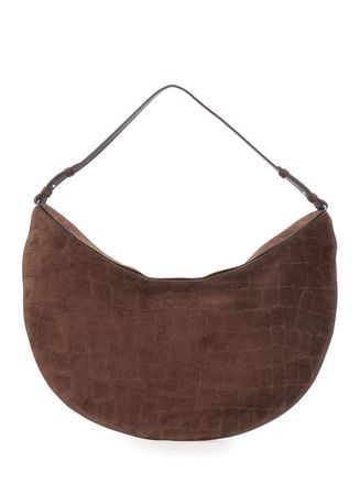 Jacquemus Womens Brown Shoulder Bag With Embossed Effect Leather