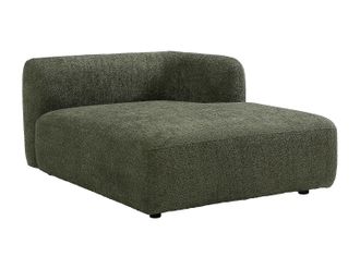 Vente-Unique Chaise Longue Destra In Tessuto Bouclette Verde - Danepi