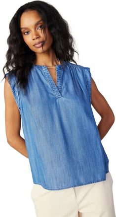 Current Air Leni Sleeveless Chambray Top