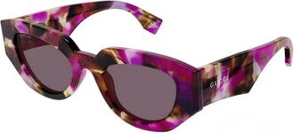 Gucci Cat Eye Zonnebril - Dames - Zonnebrillen - Veelkleurig - 51 MM - Nylon - Accessoires