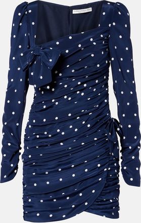 Alessandra Rich Abito corto a pois con fiocco