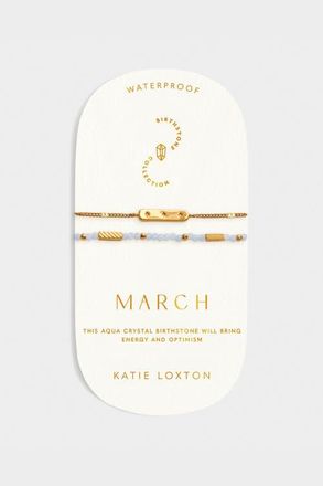 Katie Loxton Birthstone Bracelet March in Aqua Crystal at Nordstrom