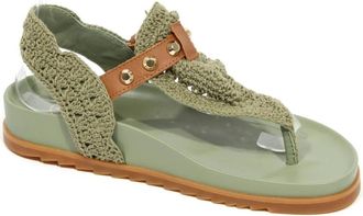 Ash Ash, Schoenen, Dames, Groen, 36 EU, Gehaakte Borduurwerk Sandaal