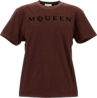 Alexander McQueen Flocked Logo T-shirt