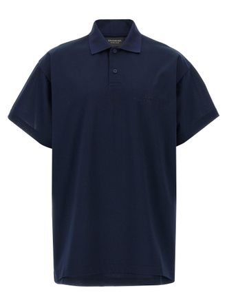 Balenciaga Mens Embroidery Polo Shirt