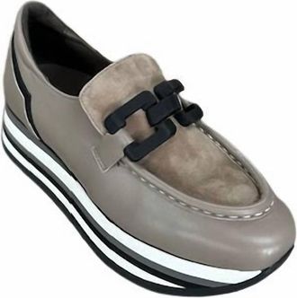 Softwaves Womens Cathy Platform Loafers In Taupe Black