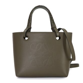 Loewe Khaki Leather Handbag Tote Bag (Pre-Owned)