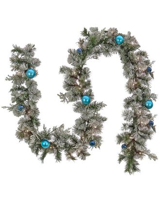 National Tree Company 9Ft Tinkham Pine Garland With Led Lights