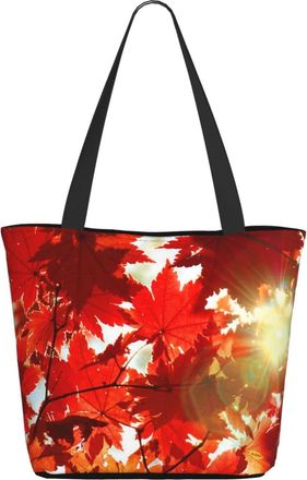 AOOEDM Autumn Maple Leaves Ladies Shopping Bag 13x11x7in.The Perfect ValentineS Day Gift.It Is The Best ValentineS Day Gift For Mom, Daughter, Wife,Etc
