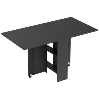 HOMCOM Mesa de comedor 75x140x74 cm negro