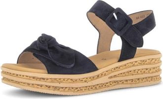 Gabor Plateau Sandale - Dames - Schoenen - Blauw - Maat: 41 EU Leer