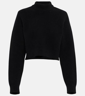Alaia Alaïa Cropped virgin wool turtleneck sweater