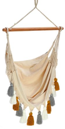 Hamac del sol Silla hamaca deluxe de colombia - beige - algod&oacute;n y acr&iacute;lico