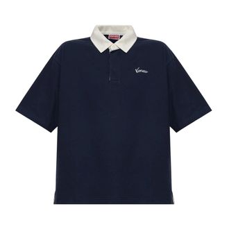 Kenzo Heren, Tops, Blauw, Maat: L Katoen