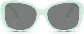 Tiffany & Co. 56mm Pillow Sunglasses in Tiffany Blue /Dark Grey at Nordstrom