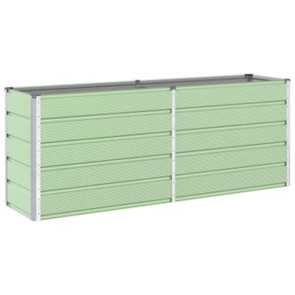 vidaXL Jardinera Verde Pastel 195 X 50 X 77 Cm Acero Galvanizado Vidaxl