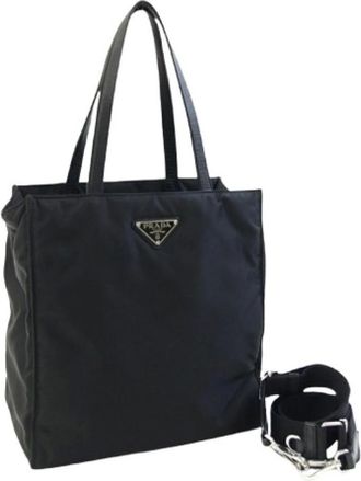 Prada Pre-owned Tote Bags, female, Black, Size: ONE SIZE Pre-owned Vintage Tote Bag
