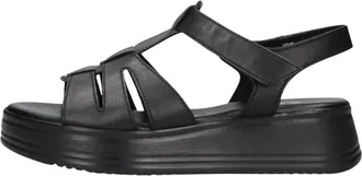 Gabor Schoenen, Dames, Zwart, 37 EU, Leer, 742 Platform Sandal