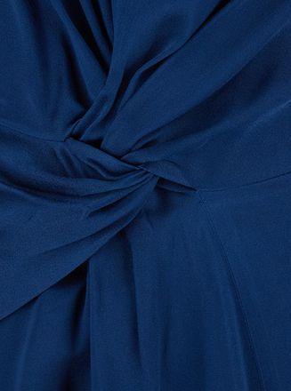Victoria Beckham Womens Long Dress Aria Blue Acetate