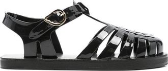 Ancient Greek Sandals Zwarte Sandalen met Gesp Sluiting - Dames - Sandalen - Zwart - 36 EU - Leer - Schoenen