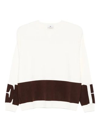 Elisabetta Franchi block-insert long-sleeve sweater - Neutrals