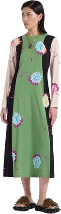 La DoubleJ Jurk met lange mouwen en zwierige rok - Dames - Casual kleedjes - Veelkleurig - XL - Kleedjes
