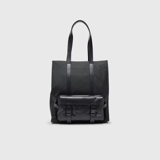 Diesel Multi-Pkts - Shopping bag with flap pocket and zip - Shopping Bags - Unisex - Black