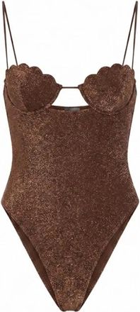 Os&eacute;ree Lumiere Shell Maillot - Dames - Badpakken - Bruin - M - Badmode