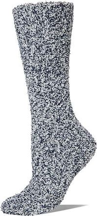 Barefoot Dreams CozyChic(r) Heathered Socks Crew Cut Socks Shoes Heathered Indigo : SM-MD (US Mens Shoe 7-8 - Womens Shoe 5-10)