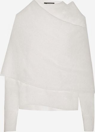 Darkpark sweater van wol en kasjmier met draperingen