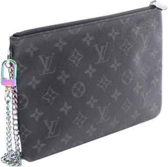 Louis Vuitton Pre-owned Clutches, male, Black, Size: ONE SIZE Pre-owned Canvas louis-vuitton-bags