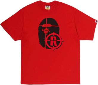 A Bathing Ape Hunting Ape Head T-Shirt Red 0ZXTEM340101QRDX
