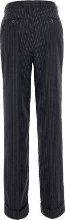 Semicouture Womens Pants Lola Grey Wool-Blend Trousers