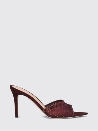Gianvito Rossi Mules Rania Gianvito Rossi in pelle laminata e nylon a rete con strass