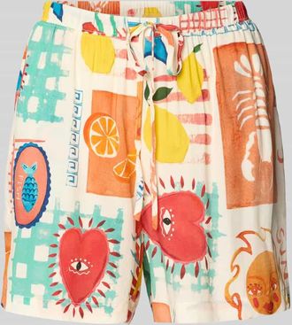 Pieces Relaxed Fit Shorts aus reiner Viskose Modell KLARISA in Beige, Gr&ouml;&szlig;e XS