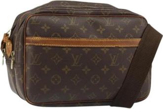 Louis Vuitton Pre-owned Monogram Canvas Shoulder Bag - Dames - Vintage Schoudertas - Bruin - ONE Size - Leer - Vintage