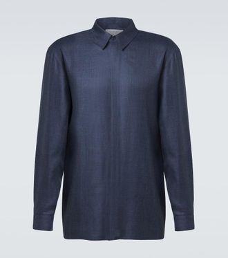 Gabriela Hearst Camisa Nicolas de lana, seda y lino