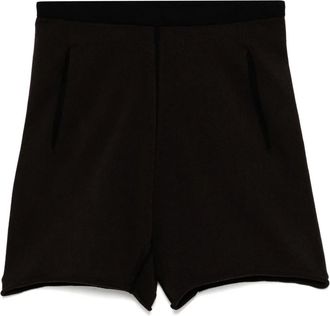 Label Under Construction Shorts con cuciture - Marrone